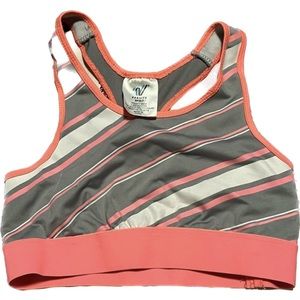 Striped Varsity Sports Bra